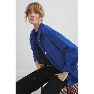 Reformation Cobalt Blue Cotton Chore Jacket Utility Workwear Coat Size M